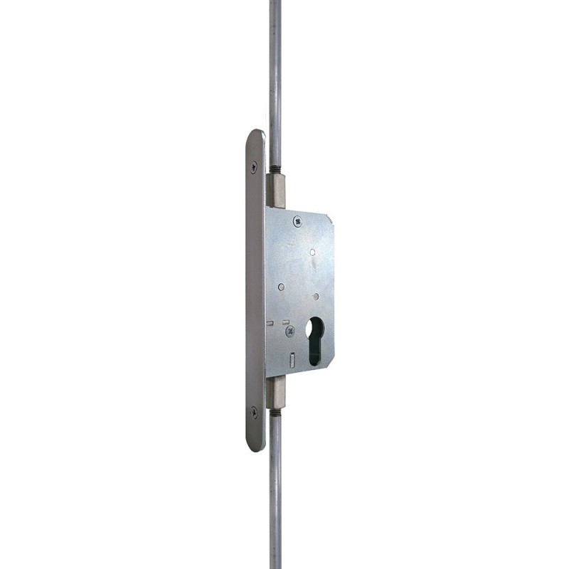 Euro-Profile Cylinder Double Action Sliding Aluminium Door Lock c/w Top & Bottom Shootbolts